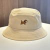 Small fresh embroidery puppy bucket hat women's summer versatile fashion sunscreen sun hat