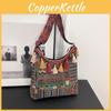 Tassels Style Embroidery Large Shoulder Bags Capacity Single Girl Shoulder Bag