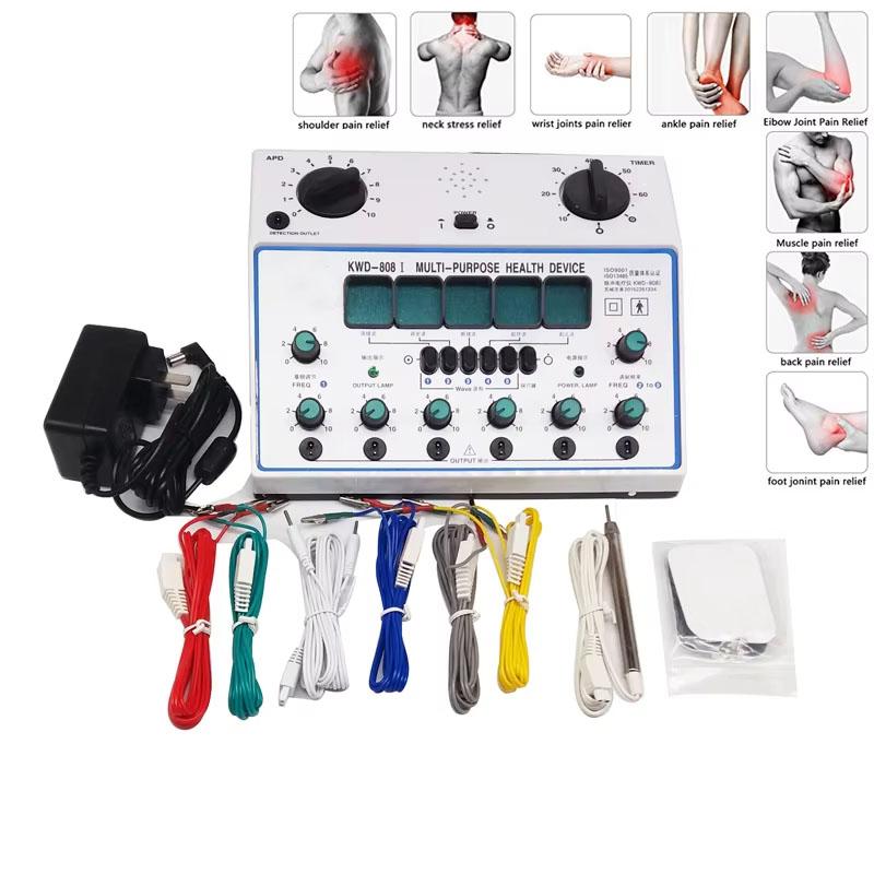 TENS EMS Muscle Stimulator 6 Channel Output Patch Pulse Massager Electronic Acupuncture and Relaxation Device