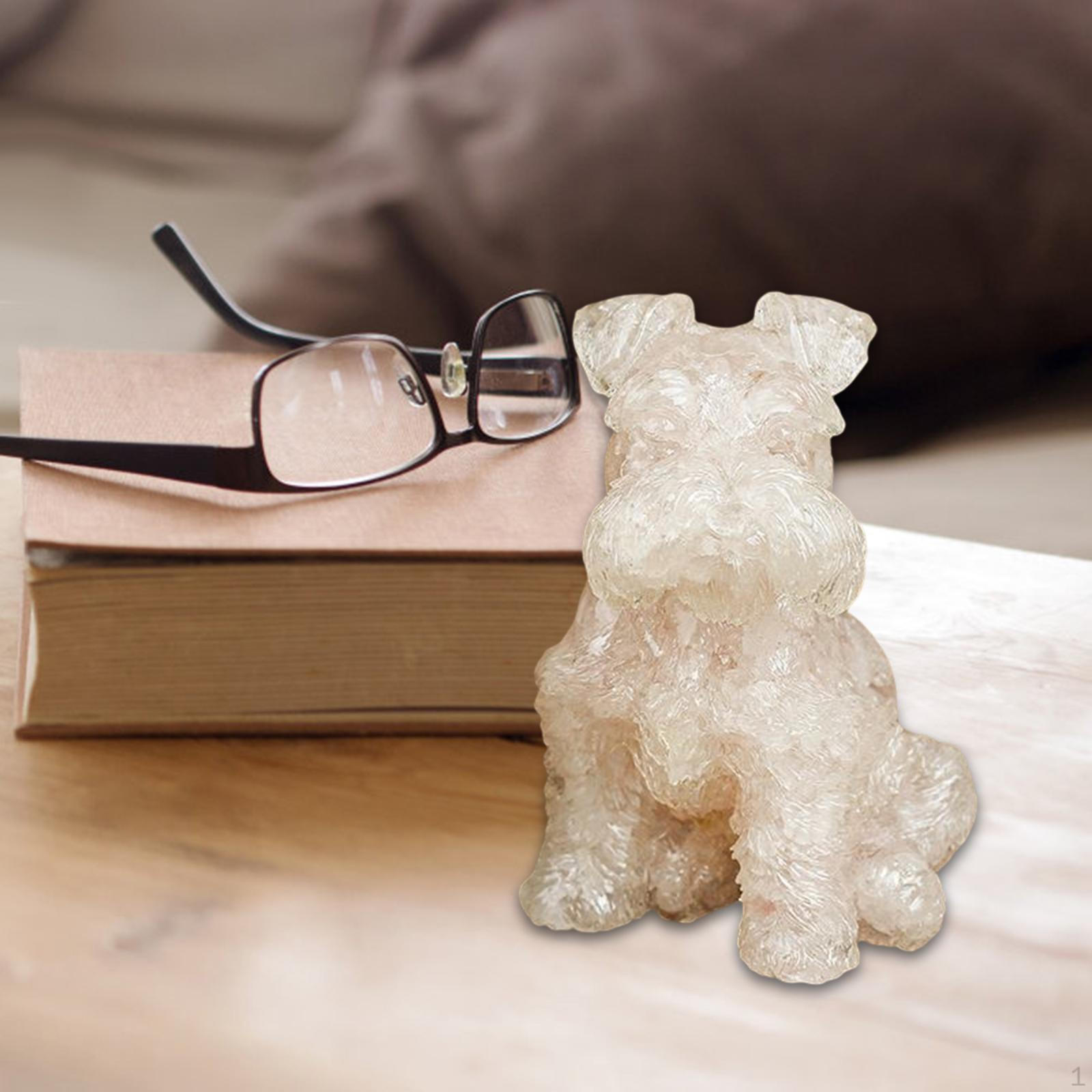 Фигурка Шнауцера Миниатюрная Статуэтка Собака-питомец Декорация для Спальни Кабинета Коллекции розовый