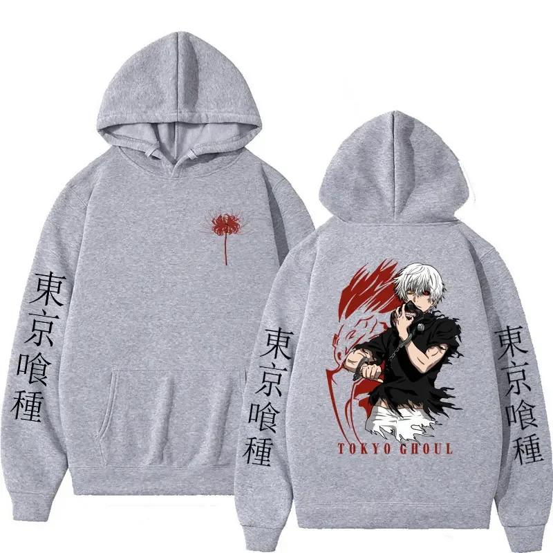 Japonské anime Tokyo Ghoul Mikiny Ken Kaneki Gotická mikina Retro mikina Hip Hop Nadměrná Pánská Dámská Ležérní Streetwear Pulovry