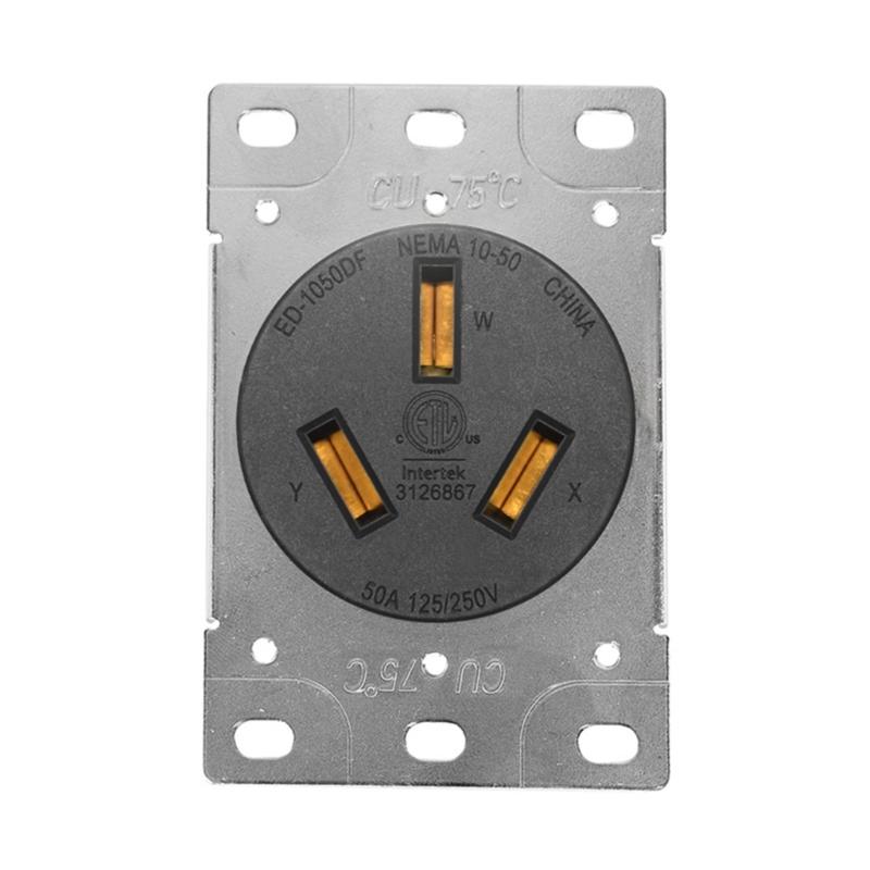 Industrial Socket NEMA 10 50P 125/250V Receptacle Outlet For Indoor and Outdoor In Residential Commercial Applications