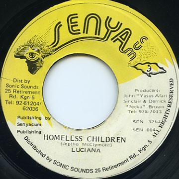 

7inch Record LUCIANA Homeless Children SEN004 SENYA CUM Jamaica Reggae Ska Dub Used