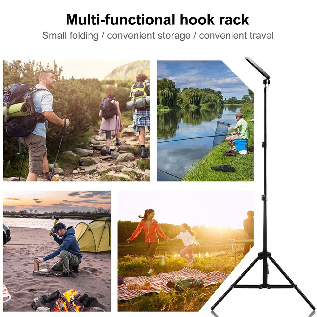 18W Camping Light with Adjustable Metal Telescoping Tripod Stand LED Night Fishing Lights 1680 Lumen Portable Light for Camping