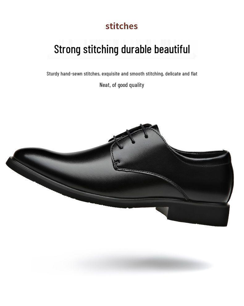 Men's 2025 Waterproof Leather Business Casual Shoes - British Style, Soft Sole