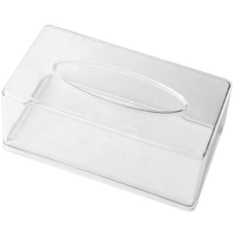 A33R-Acrylic Tissue Box Rectangular Transparent Tissue Box For Office, Home Bathroom Restaurant Lavatory Occasions