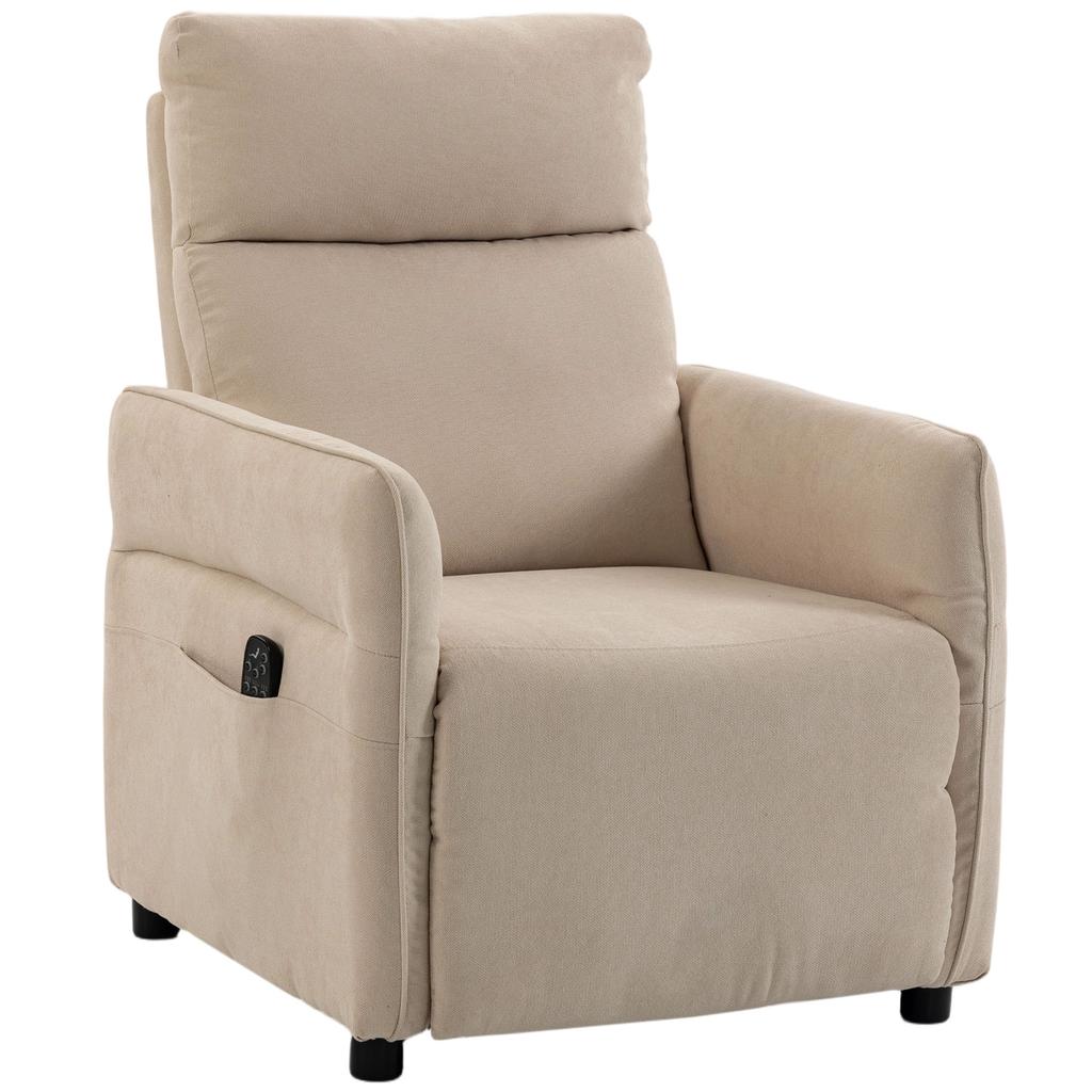 Recliner Armchair Push Back Recliner Chair, Beige