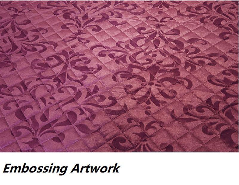 European Luxury Παχύ βελούδινο βελούδινο καπιτονέ κουβερλί Queen Size με ανάγλυφο φούστα κρεβατιού Μαλακό κάλυμμα κρεβατιού που δεν περιλαμβάνει μαξιλαροθήκη