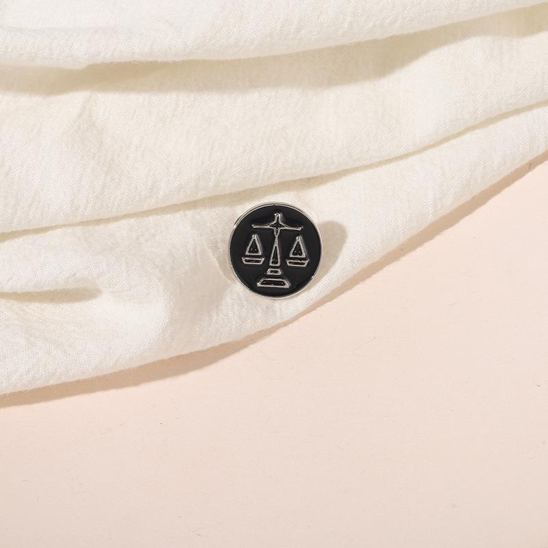 Libra Metal Brooch Pins Denim Hat Badge Collar Jewelry Dress Jeans Gift For Women Kids