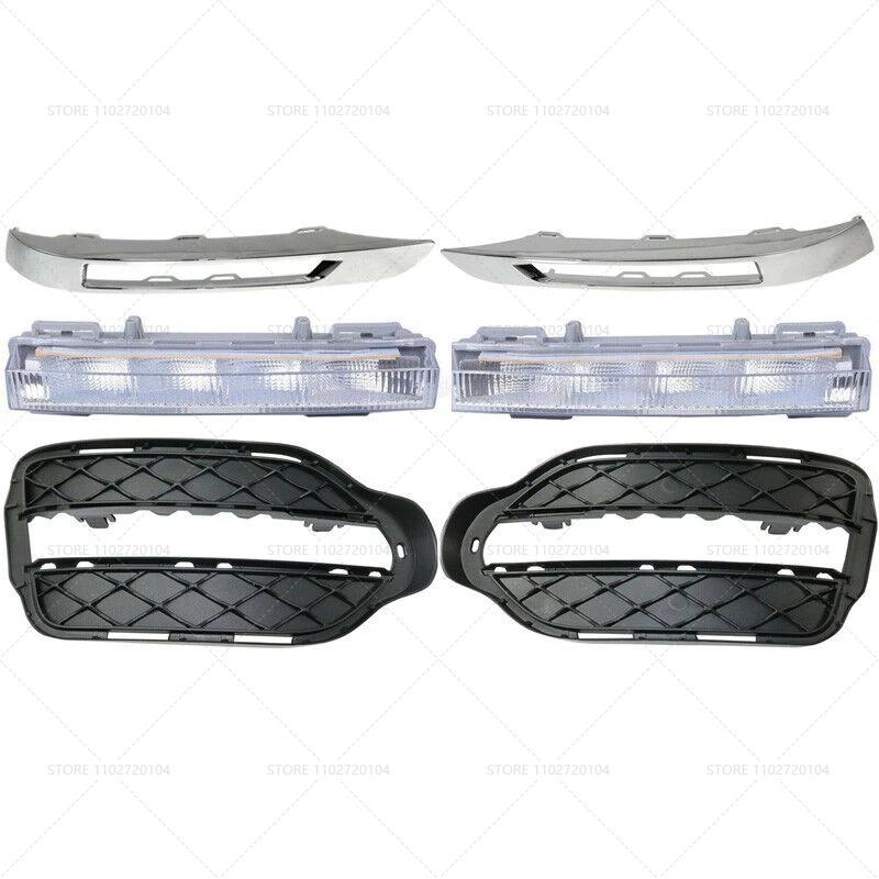 for 2013-2015 X204 W204 Mercedes Benz GLK-Class Front Bumper Fog Light Grill Grille Cover 2048853374 / 2048857123 / 2049065401