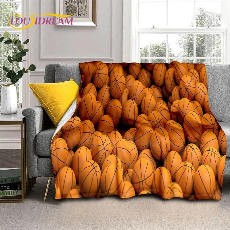 Lastest Basketball Court Frame Soft Blankets,Keep Warm Throw Blanket Comfortable Blanket for Picnic Beds Sofa Home Bedroom gift