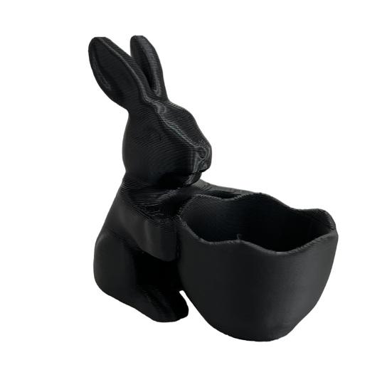 Великодній Зайчик Цукерниця 3D-друкований Кролик Тарілка для Закусок Декоративна Ваза для Десертів Горіхів для Великодньої Вечірки Настільний Декор для Дому