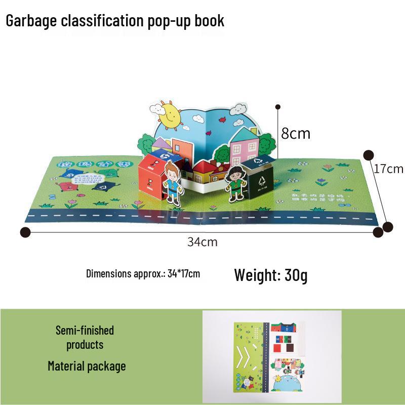 Kindergarten DIY 3D Garbage Sorting Kit for Kids - Eco-Friendly Materials