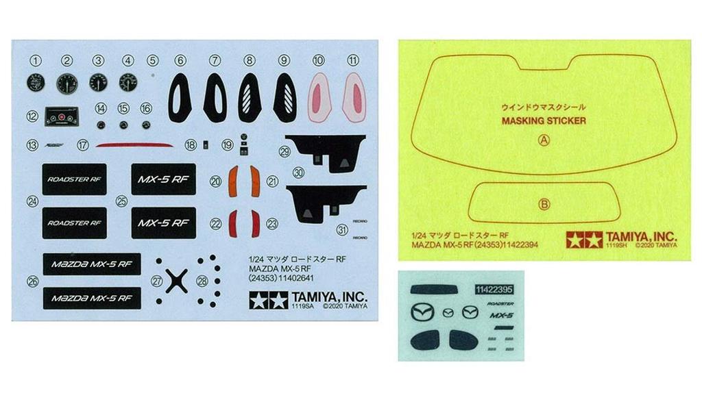 Tamiya Sports Car Series Mazda Roadster RF Plastic Model 24353 1/24 No.353