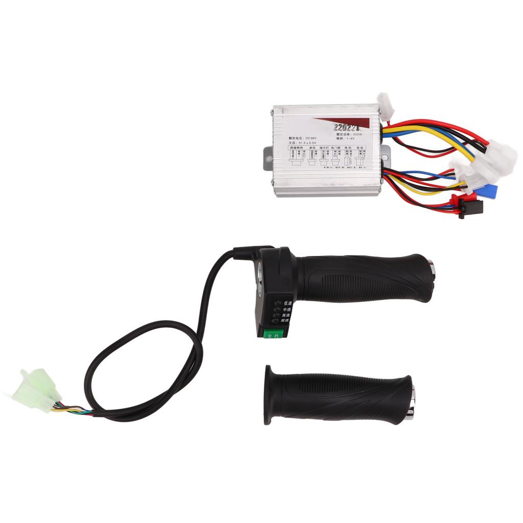 36V 500W Brush Motor Controller with Throttle Handle Kit Electric Bike Controller Throttle Grip Set