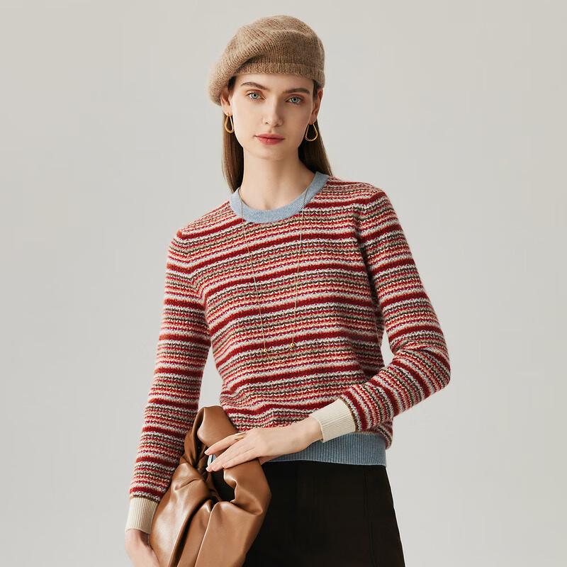 Zhaojun Women's Fall/Winter Thick Round Neck Cashmere Sweater