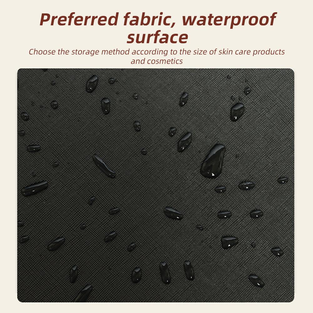 Reise-Make-up-Koffer mit Spiegel - Unterteilbarer Kosmetik-Make-up-Koffer für den Zug Wasserdichte PU-Schale