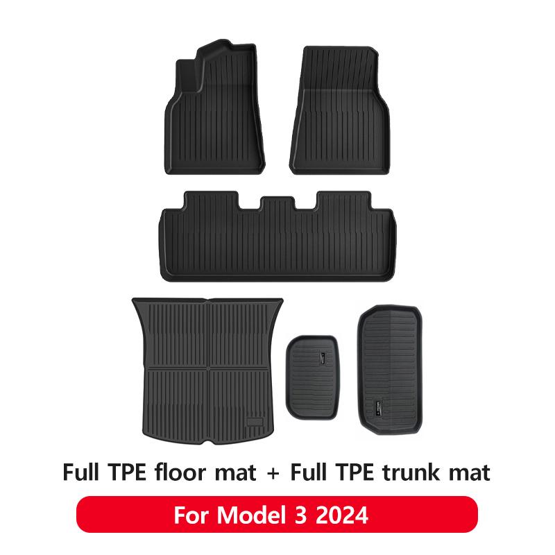 Full TPE Trunk Mat And Full TPE Floor Mat For Tesla Model Y3 Anti Slip And Wear-resistant Interior Automotive Modification Parts
