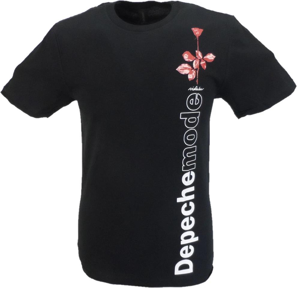 Unisexs Black Official Depeche Mode Violator Side Rose T Shirt S