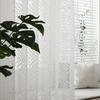White Sheer Voile Window Curtain with Ring Top for Kitchen, Bedroom and Living Room (2 Panel,55''