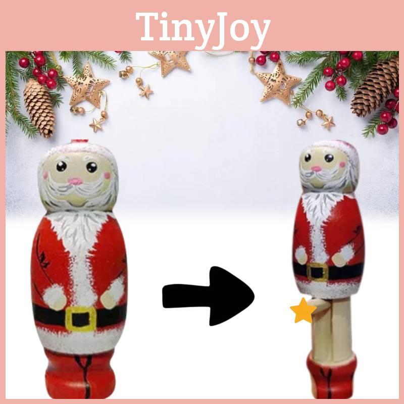 Whimsical Colorful Santa Puppet Beautifully Crafted From Beech Wood For Festive Fun