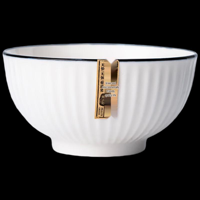 Vertical Stripe Ceramic Rice Bowl