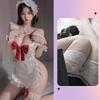 Cute Sexy Bow Maid Bare Back Apron Sexy Lingerie Pure Desire Bare Buttocks Uniform Suit
