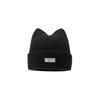 New cute cat ear wool hat women's autumn and winter warm versatile face small sticker knitted ear hat