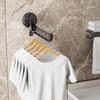 Folding Suction Cup Clothes Hanger Plastic Wall Mounted Clothes Storage Organizer