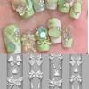 3D Bow & Bunny Nail Art Silicone Mold Set, Cute Rabbit Nail Carving Molds for DIY Manicure & Nail Decoration