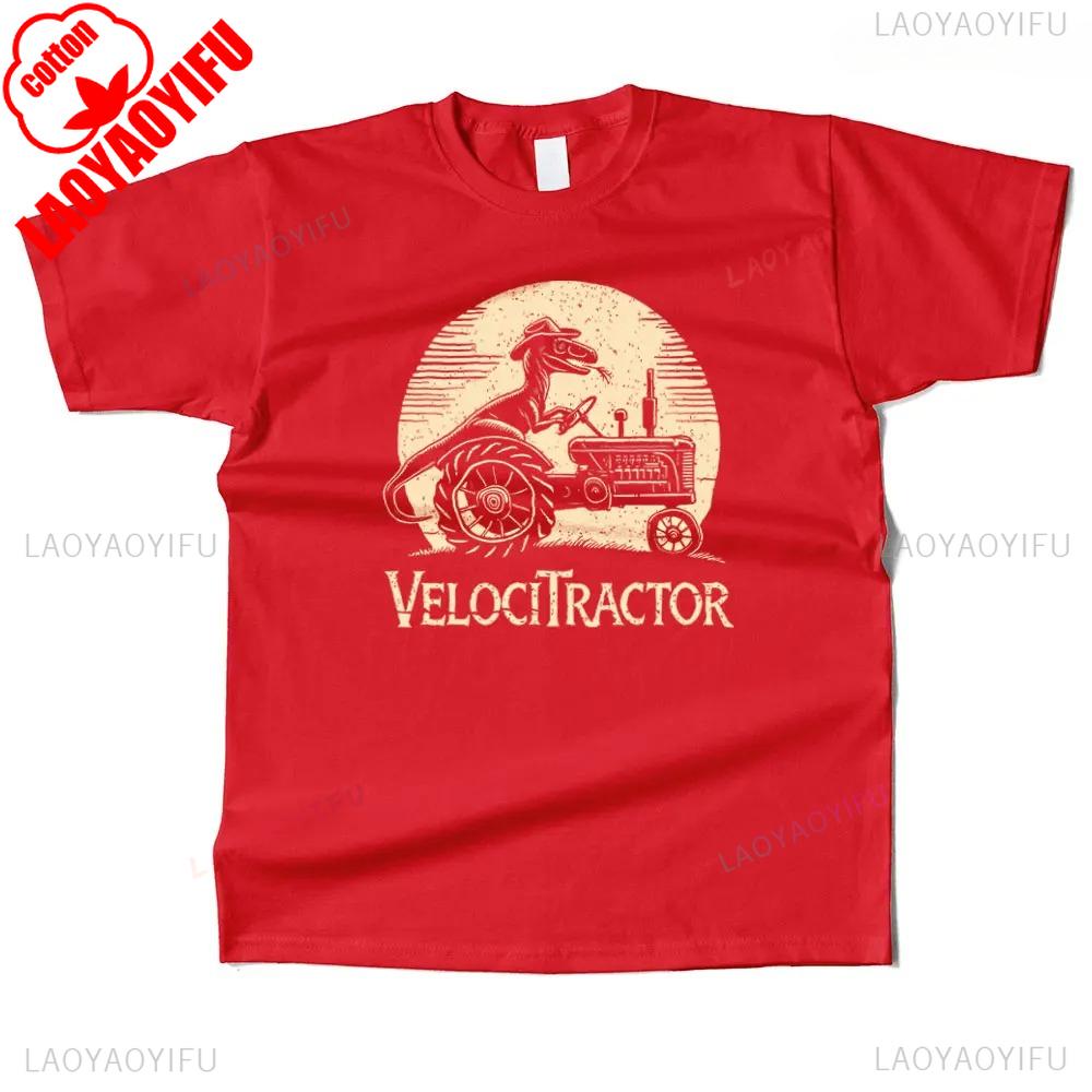 Pánské bavlněné grafické tričko VelociTractor Street Casual Style Tričko pro muže a ženy Grafická trička Streetwear Letní trička Topy