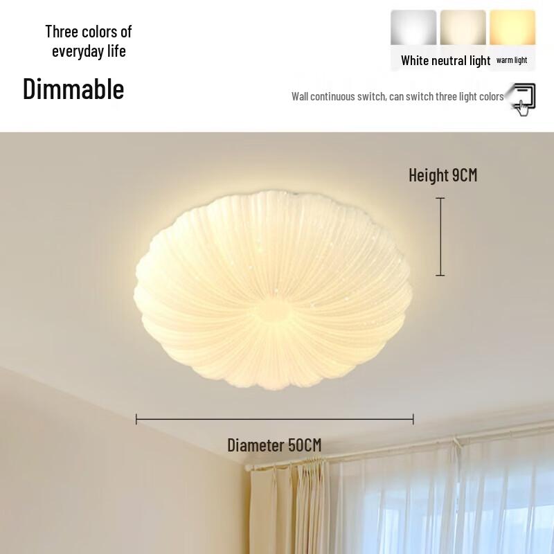 Wood Cream Style Bedroom Ceiling Light