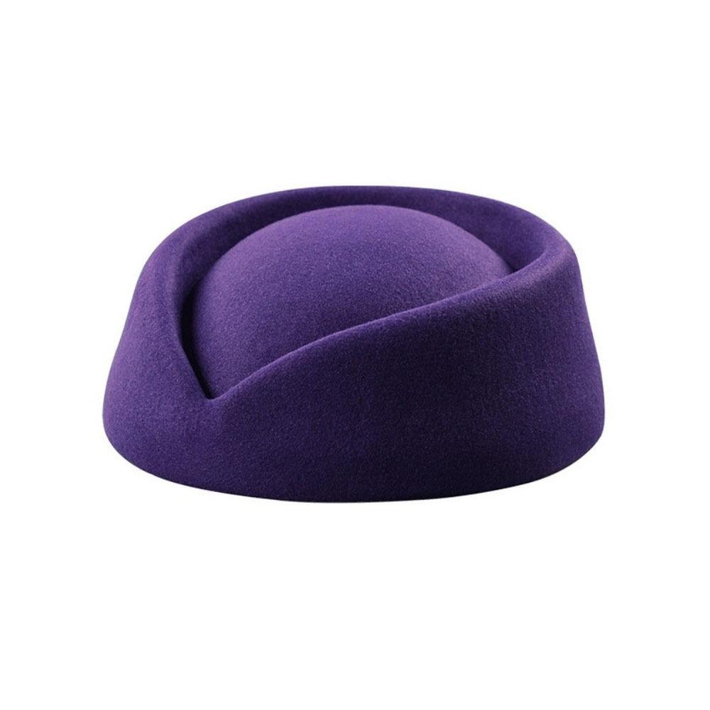 British Retro Top Hats Formal Felt Beret New Flight Attendant Hat for Party