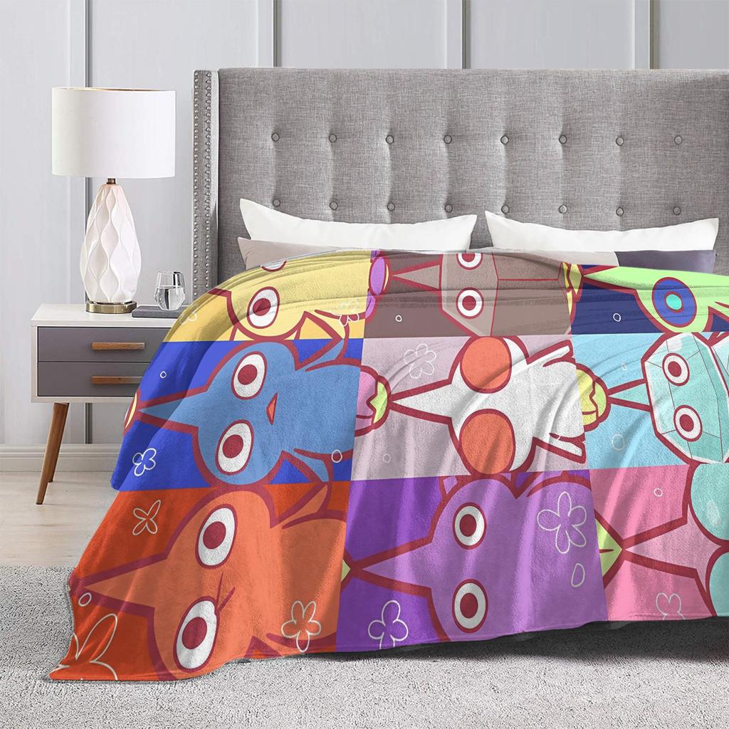 Pikmin Game Blanket Quality Super Warm  Throw Blanket Winter Kids Adult Living Room Fluffy Bedspread