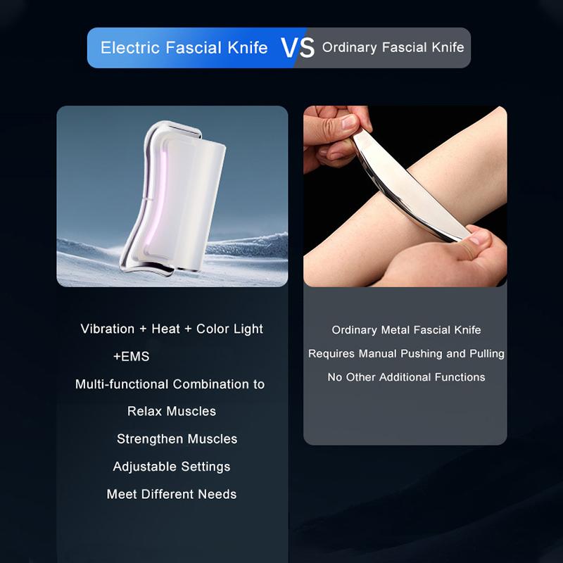Fascia Knife Multifunctional Massage Tool, Electric Fascia Knife for Muscle Relaxation, Whole Body, Scraper for Fascial Massager