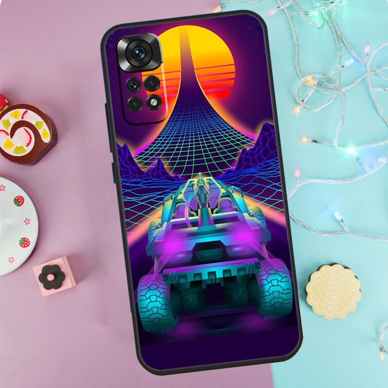 Synthwave 80's Retro Neon vaporwave Case For Xiaomi Redmi Note 14 13 12 11 10 9 Pro 9S 10S 11S 12S Redmi 10C 12C 13C 14C Cover