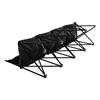 Portable Folding Bench, 4 Seat Foldable Soccer Bench with Side Pockets and Carrying Bag, Lightweight Sideline Seating with Back Rest for Football,
