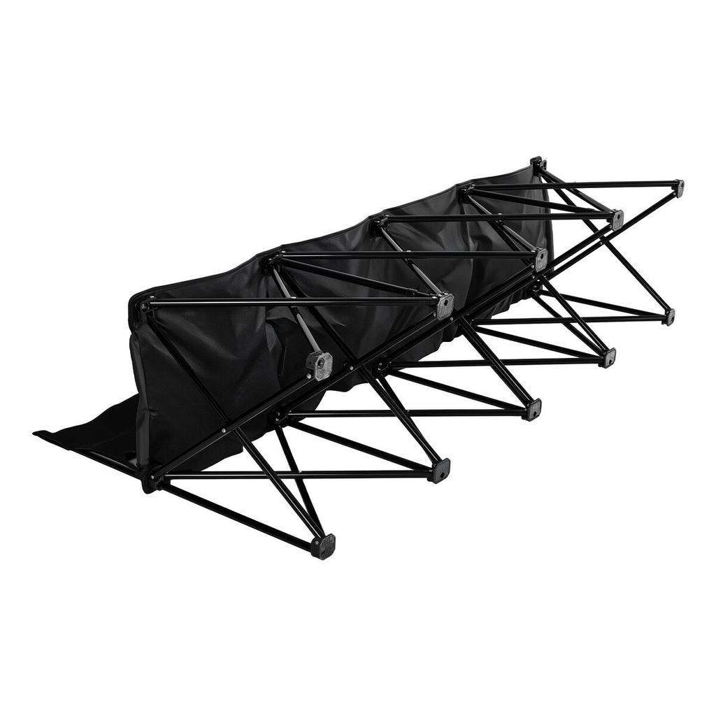 Portable Folding Bench, 4 Seat Foldable Soccer Bench with Side Pockets and Carrying Bag, Lightweight Sideline Seating with Back Rest for Football,