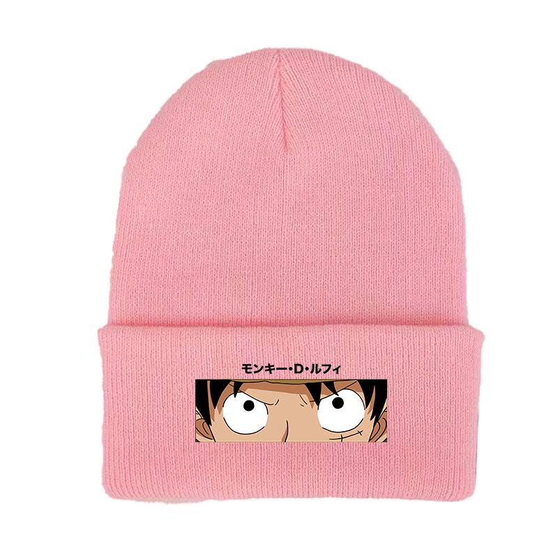Janpanese Anime Winter Hats for Unisex Luffy New Beanies Knitted Hat Autumn Female Beanie Caps Warmer Bonnet Ladies Casual Cap