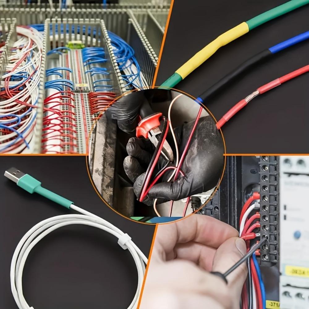 580pcs Heat Shrink Tube Kit Thermoresistant Tubing Heat Shrink Wire Wrapping Electrical Connection Cable Insulation Sleeved Protecter