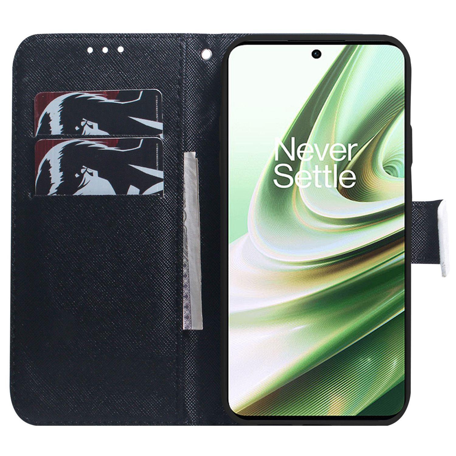 

For OnePlus Nord CE 2 Lite 5G PU Leather Book Case Anti-drop Pattern Printing Wallet Stand Magnetic Cover with Strap Panda