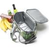 Elegant Green Leaf Pattern Oxford Lunch Bag Perfect For Travel And Picnics