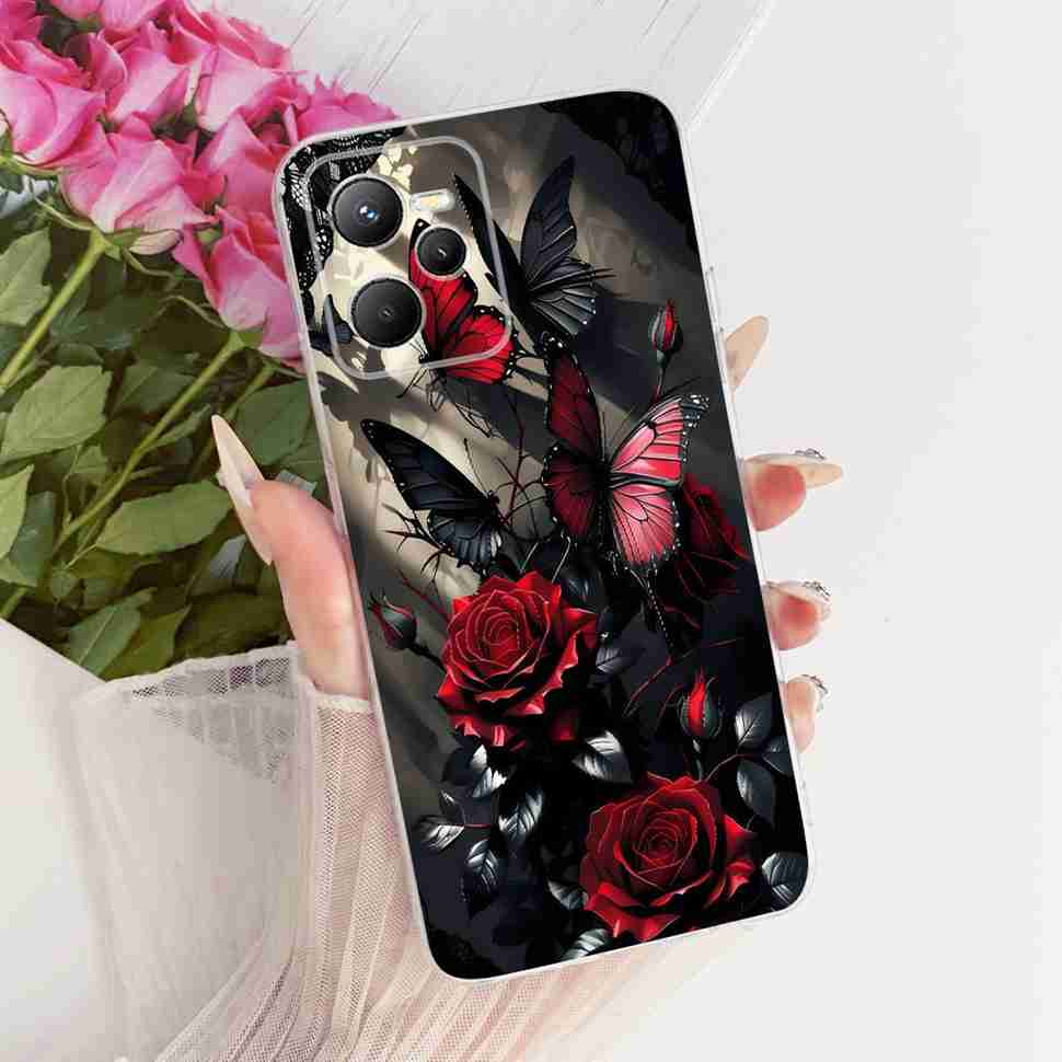 For Realme C 35 C35 Case 2022 Gold Dragon Cover Soft Silicone Fundas For Realme Narzo 50A Prime RealmeC35 Phone Case Bags