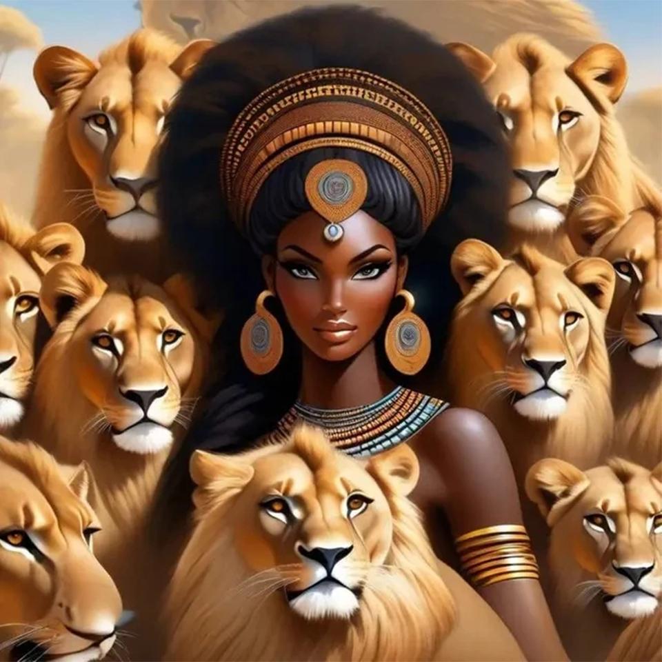 5D DIY African Women Diamond Painting Mosaic Sale Full Square Round Diamond Painting DIY Embroidery Picture Of Rhinestones