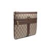 Gucci Ophidia Distressed Old Flower Logo Striped Webbing Canvas Patchwork Clutch Bag Women's Ebony/brown
