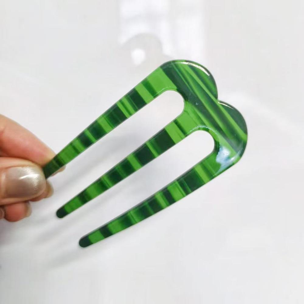 

Luxury Acrylic French Hair Pins U-Shaped Hair Styling Tool Hair Forks 3 Prong Hairstyle Accessories Everyday Use