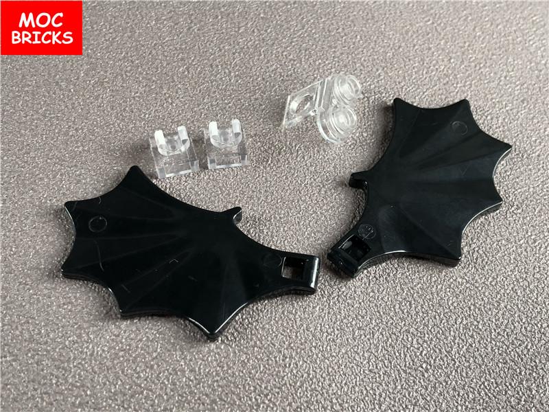 10pairs/lot MOC Bricks Wings Feathered Folded Spread Figure Body Part 11100 6133 Educational Building Blocks Kids Toys