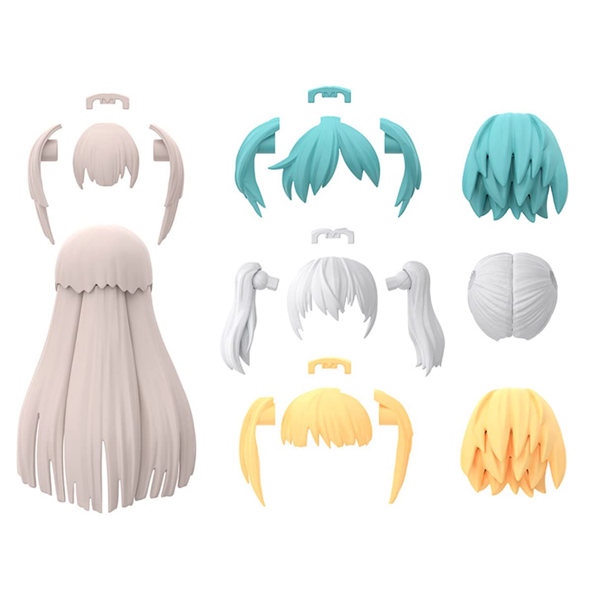 

30MS Option Hairstyle Parts 4 Color Set 30 Minute Sisters Bandai Hobby Пластиковая модель vol.5