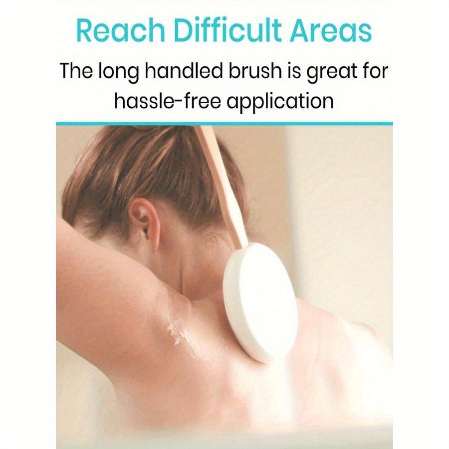 Ryggapplikator, För äldre, Kvinnor, Återfuktande, Solskydd, Hudkräm Appliceringsborste, Trähandtag, Badborsthuvud