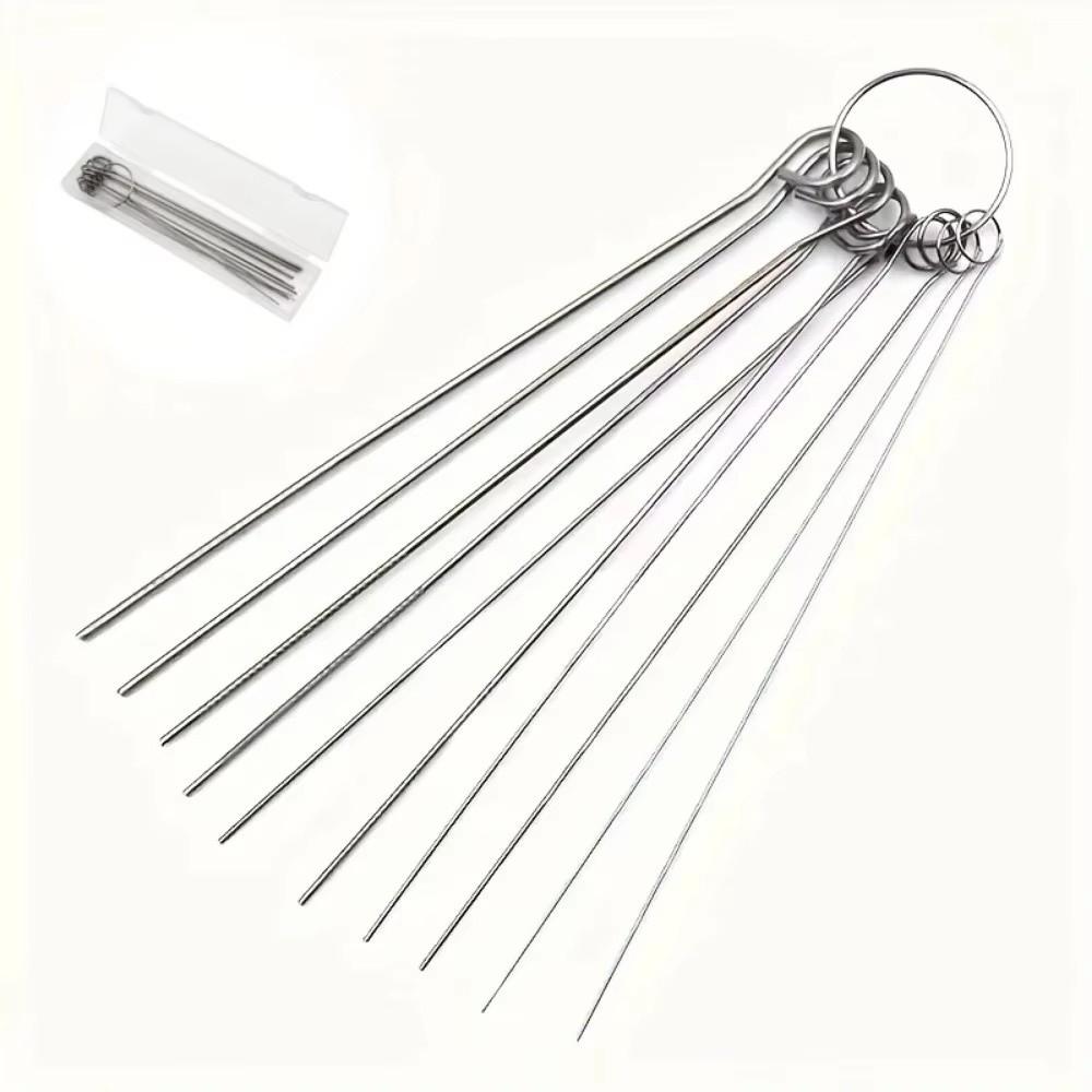 10Pcs/Box 0.4-1.6mm Stainless Steel Through-Needle  for Bathroom Cleaning Tools